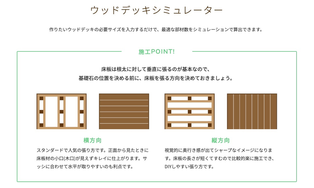 ウッドデッキシミュレーター